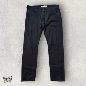 Lee Jeans Men's 34x30 Black Classic Fit Denim Pants Casual Straight Leg Style